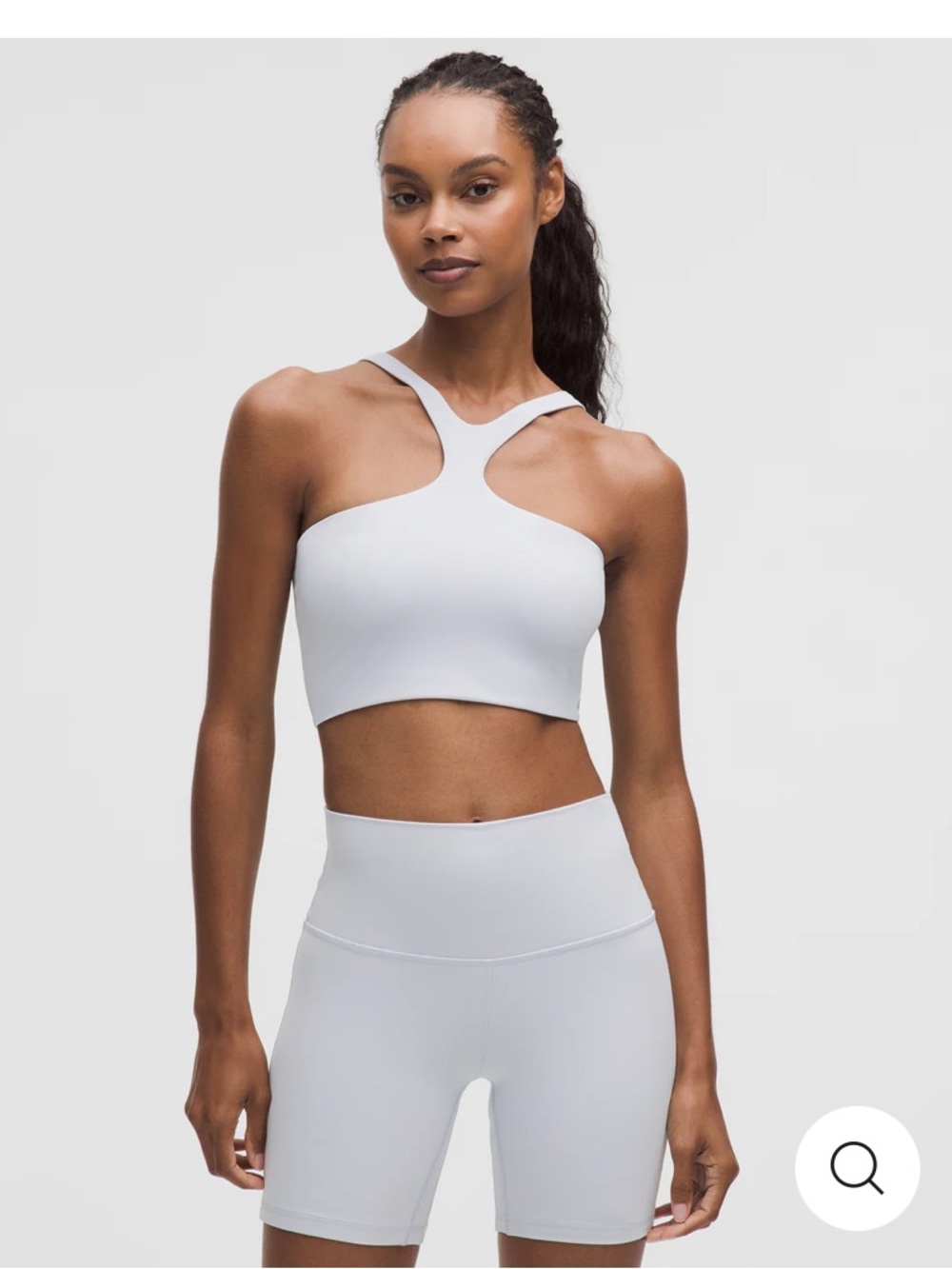 lululemon Bend This Reversible White Racerback Bra